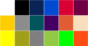 Carta de colores vinilo textil